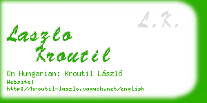 laszlo kroutil business card